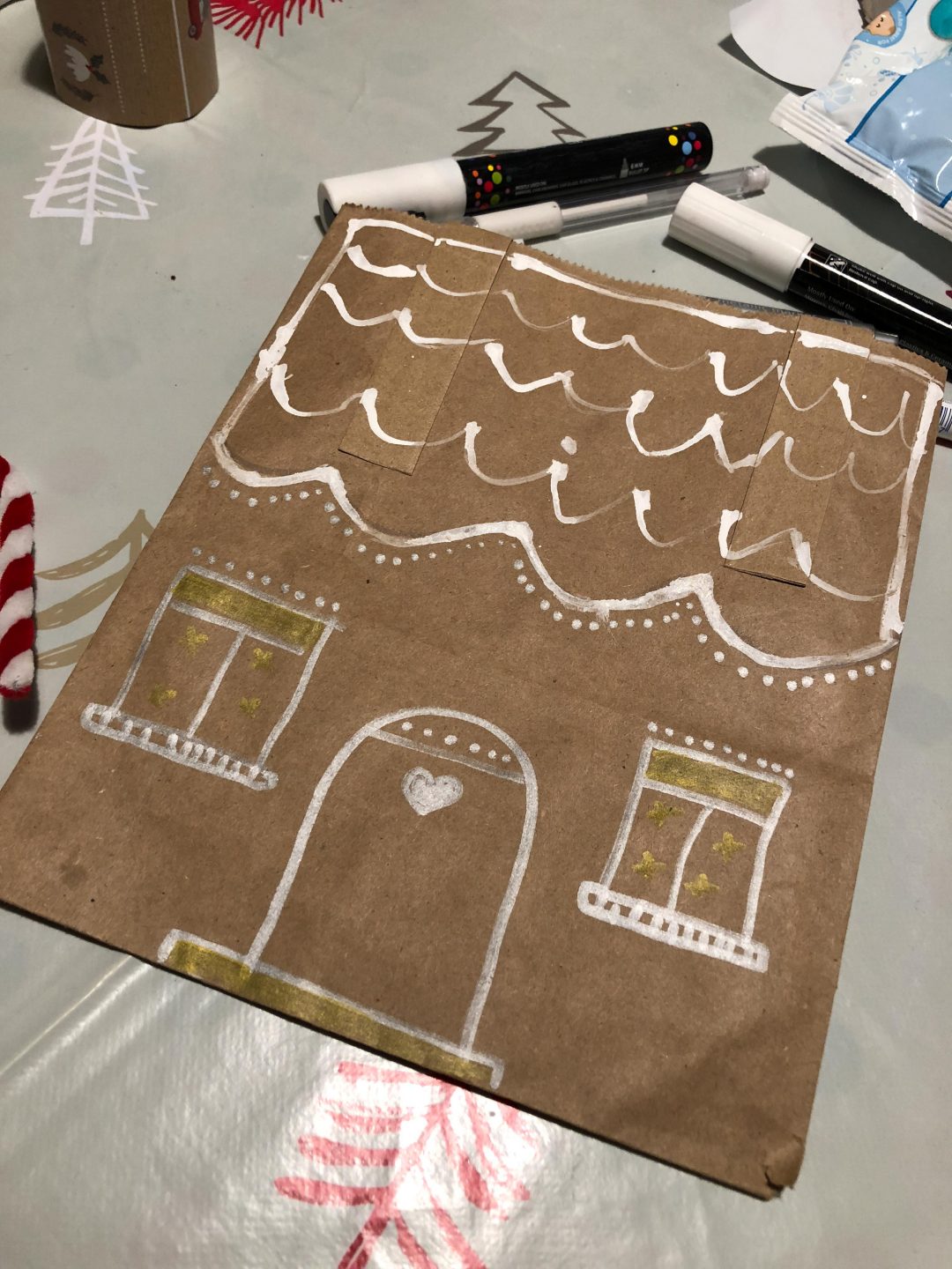 Kids’ Craft: Gingerbread House with Brown Paper Bags