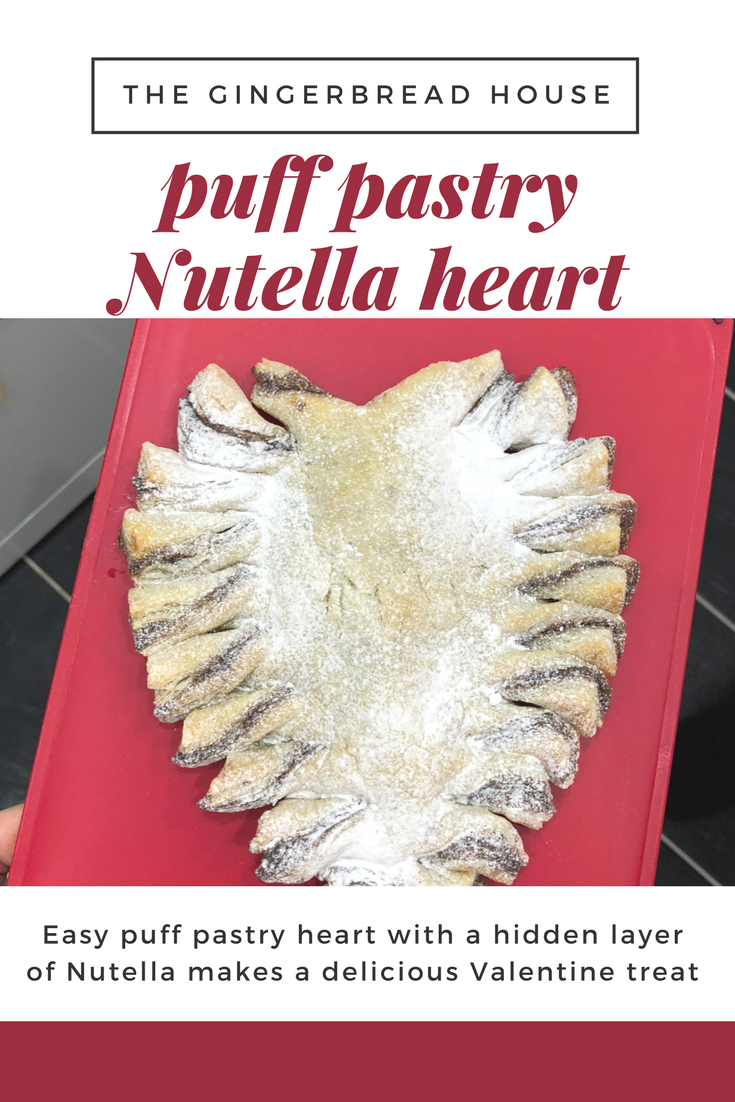 Heart-Shaped Nutella Pastry with Puff Pastry