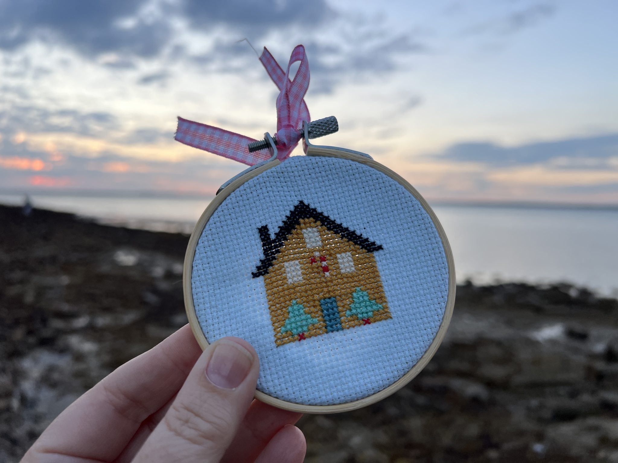Gingerbread House Cross-Stitch Project